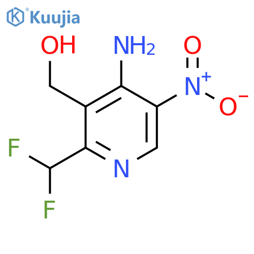 4-Amino-2-(difluoromethyl)-5-nitropyridine-3-methanol structure
