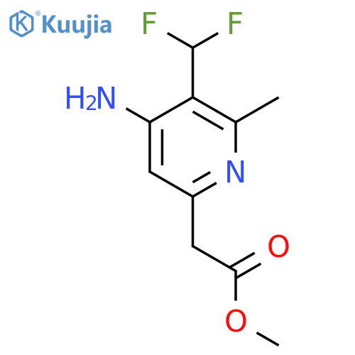 Methyl 4-amino-3-(difluoromethyl)-2-methylpyridine-6-acetate structure