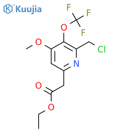 Ethyl 2-(chloromethyl)-4-methoxy-3-(trifluoromethoxy)pyridine-6-acetate structure
