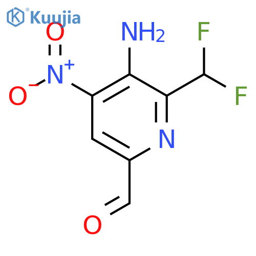 3-Amino-2-(difluoromethyl)-4-nitropyridine-6-carboxaldehyde structure