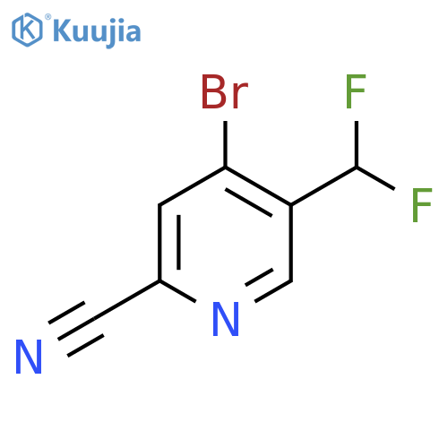 4-Bromo-2-cyano-5-(difluoromethyl)pyridine structure