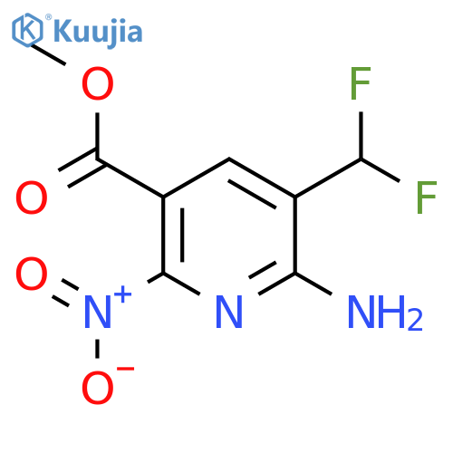 Methyl 2-amino-3-(difluoromethyl)-6-nitropyridine-5-carboxylate structure