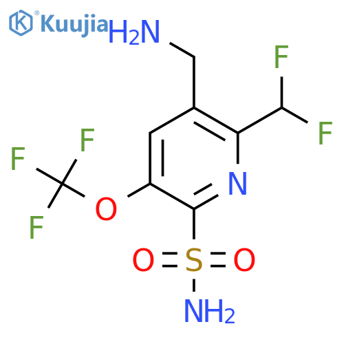 3-(Aminomethyl)-2-(difluoromethyl)-5-(trifluoromethoxy)pyridine-6-sulfonamide structure