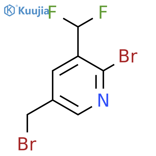 2-Bromo-5-(bromomethyl)-3-(difluoromethyl)pyridine structure