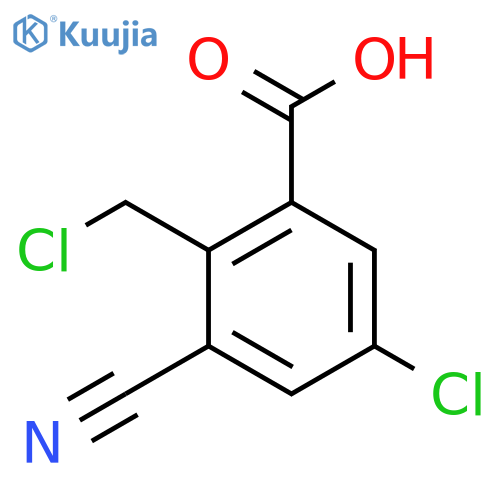 5-Chloro-2-chloromethyl-3-cyanobenzoic acid structure