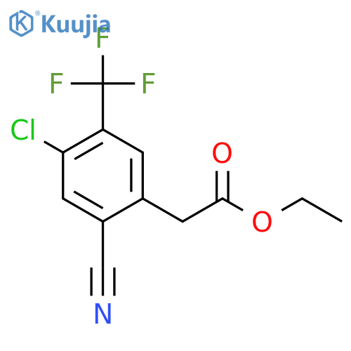 Ethyl 4-chloro-2-cyano-5-(trifluoromethyl)phenylacetate structure