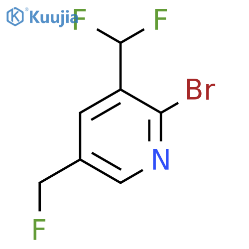 2-Bromo-3-(difluoromethyl)-5-(fluoromethyl)pyridine structure