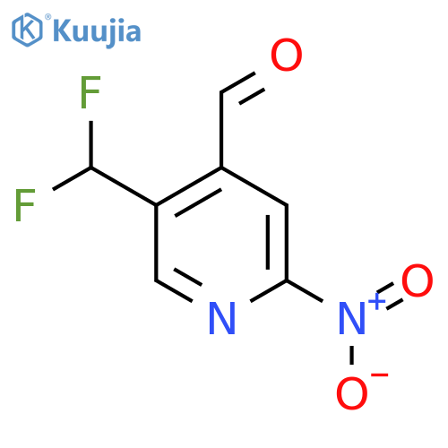5-(Difluoromethyl)-2-nitropyridine-4-carboxaldehyde structure