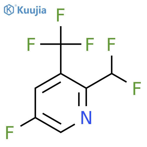 2-(Difluoromethyl)-5-fluoro-3-(trifluoromethyl)pyridine structure
