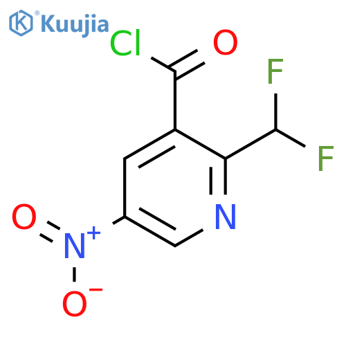 2-(Difluoromethyl)-5-nitropyridine-3-carbonyl chloride structure