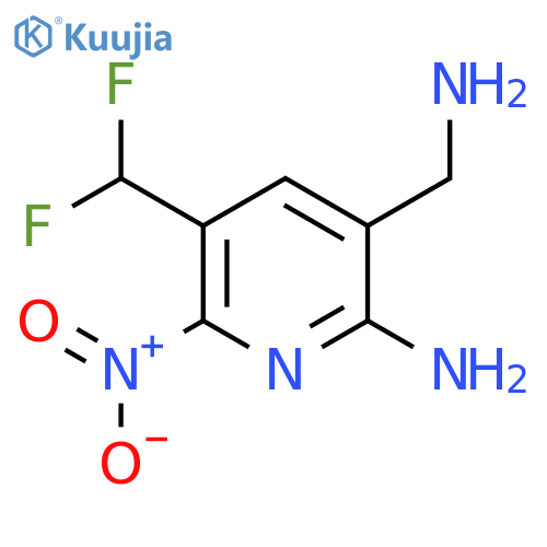 2-Amino-3-(aminomethyl)-5-(difluoromethyl)-6-nitropyridine structure