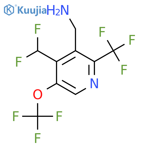3-(Aminomethyl)-4-(difluoromethyl)-5-(trifluoromethoxy)-2-(trifluoromethyl)pyridine structure