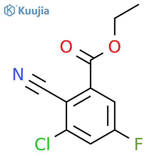 Ethyl 3-chloro-2-cyano-5-fluorobenzoate structure