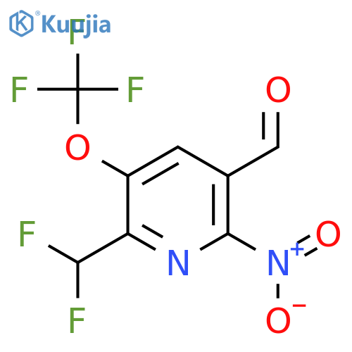 2-(Difluoromethyl)-6-nitro-3-(trifluoromethoxy)pyridine-5-carboxaldehyde structure