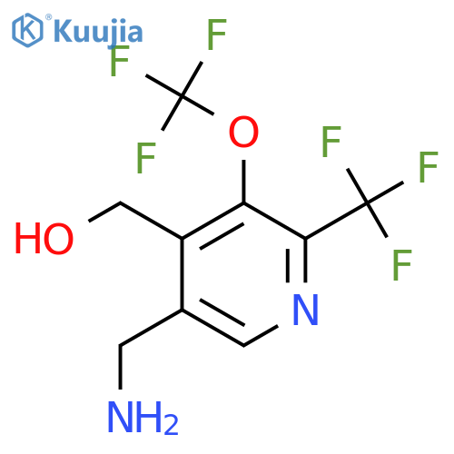 5-(Aminomethyl)-3-(trifluoromethoxy)-2-(trifluoromethyl)pyridine-4-methanol structure