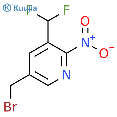 5-(Bromomethyl)-3-(difluoromethyl)-2-nitropyridine structure