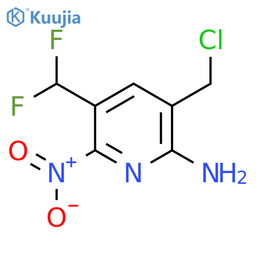 2-Amino-3-(chloromethyl)-5-(difluoromethyl)-6-nitropyridine structure