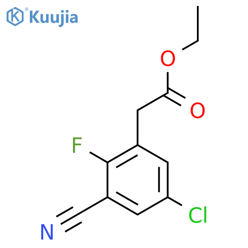 Ethyl 5-chloro-3-cyano-2-fluorophenylacetate structure