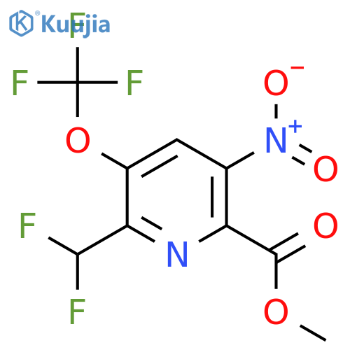 Methyl 2-(difluoromethyl)-5-nitro-3-(trifluoromethoxy)pyridine-6-carboxylate structure