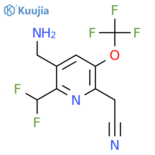 3-(Aminomethyl)-2-(difluoromethyl)-5-(trifluoromethoxy)pyridine-6-acetonitrile structure