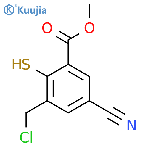 Methyl 3-chloromethyl-5-cyano-2-mercaptobenzoate structure