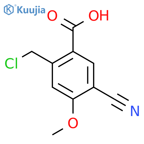 2-Chloromethyl-5-cyano-4-methoxybenzoic acid structure
