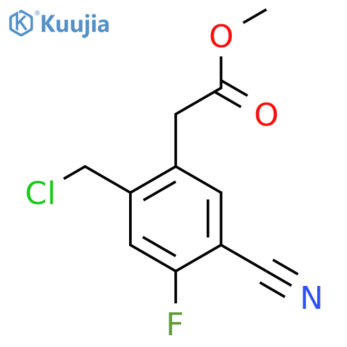Methyl 2-chloromethyl-5-cyano-4-fluorophenylacetate structure