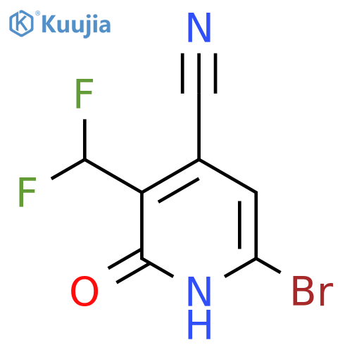 6-Bromo-4-cyano-3-(difluoromethyl)-2-hydroxypyridine structure