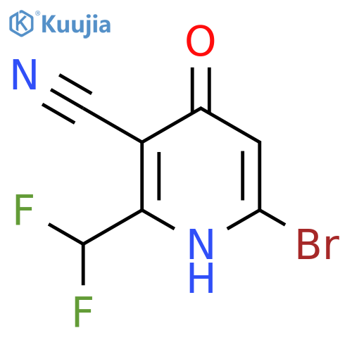 6-Bromo-3-cyano-2-(difluoromethyl)-4-hydroxypyridine structure