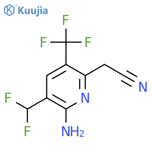 2-Amino-3-(difluoromethyl)-5-(trifluoromethyl)pyridine-6-acetonitrile structure