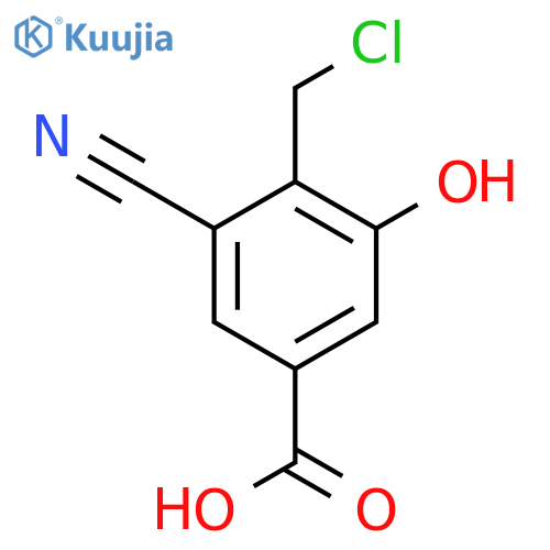 4-Chloromethyl-3-cyano-5-hydroxybenzoic acid structure
