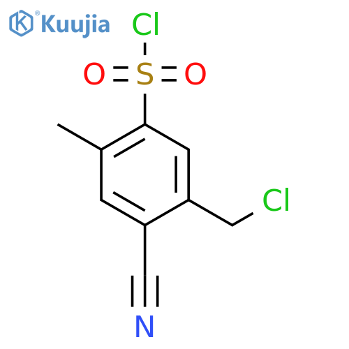 5-Chloromethyl-4-cyano-2-methylbenzenesulfonyl chloride structure