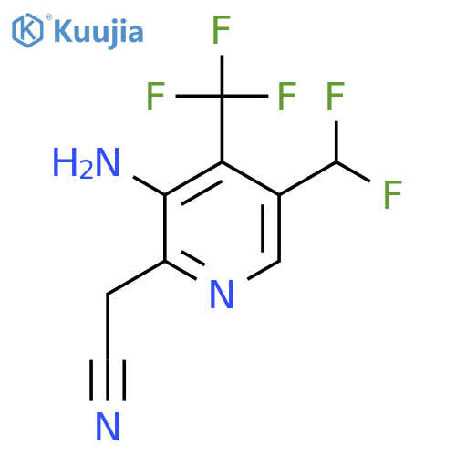3-Amino-5-(difluoromethyl)-4-(trifluoromethyl)pyridine-2-acetonitrile structure