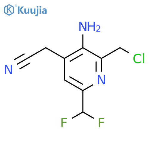 3-Amino-2-(chloromethyl)-6-(difluoromethyl)pyridine-4-acetonitrile structure