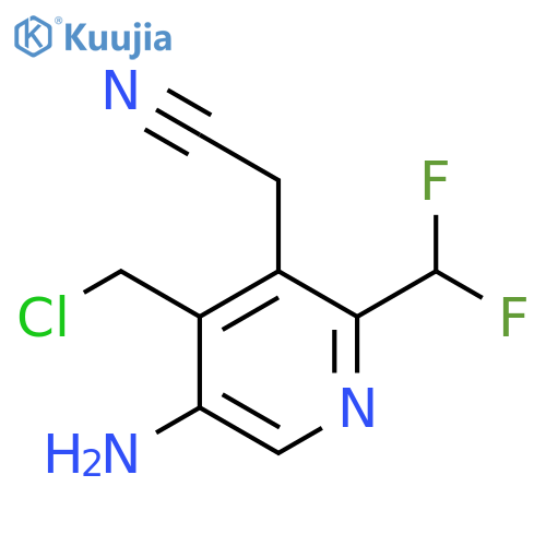5-Amino-4-(chloromethyl)-2-(difluoromethyl)pyridine-3-acetonitrile structure
