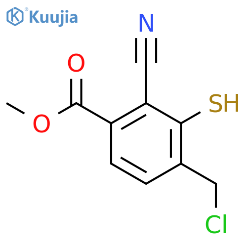 Methyl 4-chloromethyl-2-cyano-3-mercaptobenzoate structure