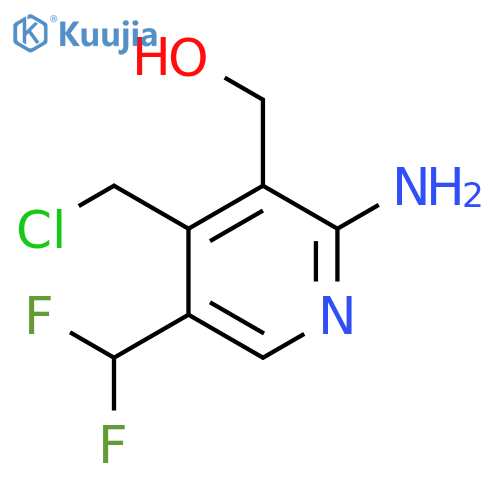 2-Amino-4-(chloromethyl)-5-(difluoromethyl)pyridine-3-methanol structure