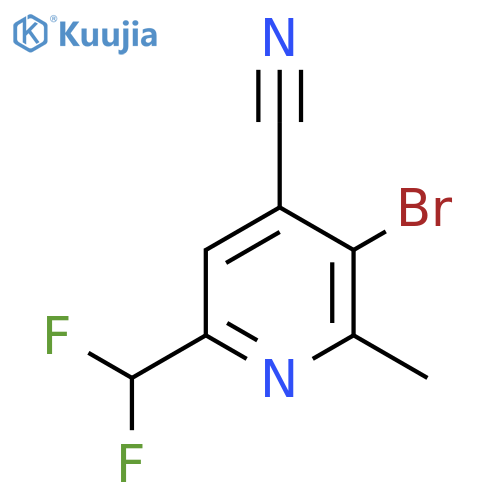 3-Bromo-4-cyano-6-(difluoromethyl)-2-methylpyridine structure
