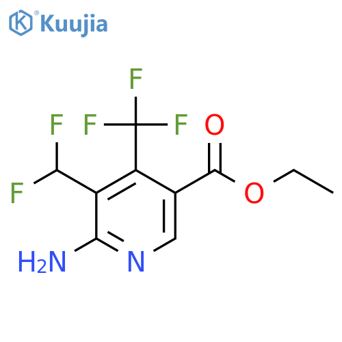 Ethyl 2-amino-3-(difluoromethyl)-4-(trifluoromethyl)pyridine-5-carboxylate structure