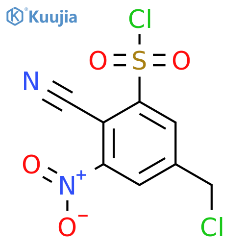 5-Chloromethyl-2-cyano-3-nitrobenzenesulfonyl chloride structure