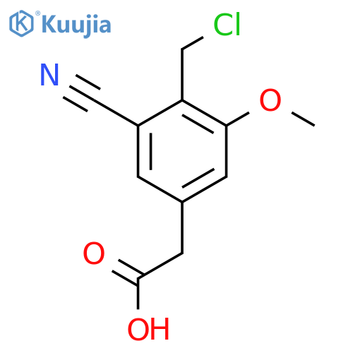 4-Chloromethyl-3-cyano-5-methoxyphenylacetic acid structure