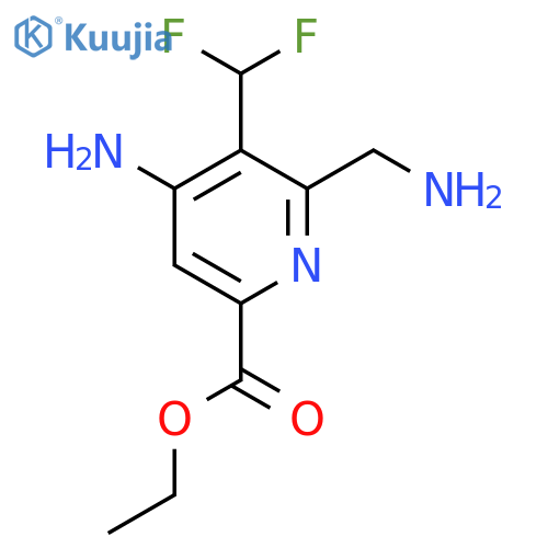 Ethyl 4-amino-2-(aminomethyl)-3-(difluoromethyl)pyridine-6-carboxylate structure