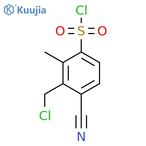 3-Chloromethyl-4-cyano-2-methylbenzenesulfonyl chloride structure