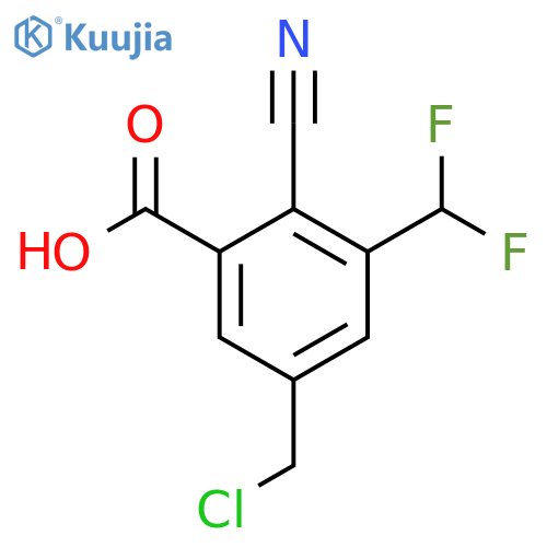 5-Chloromethyl-2-cyano-3-(difluoromethyl)benzoic acid structure