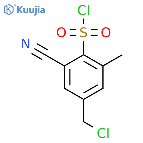 4-Chloromethyl-2-cyano-6-methylbenzenesulfonyl chloride structure
