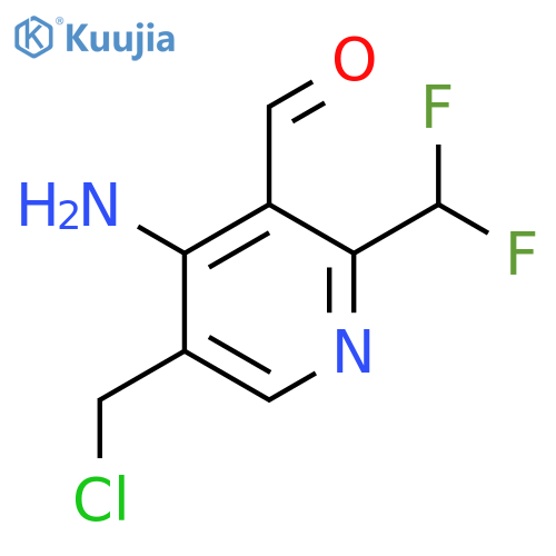 4-Amino-5-(chloromethyl)-2-(difluoromethyl)pyridine-3-carboxaldehyde structure