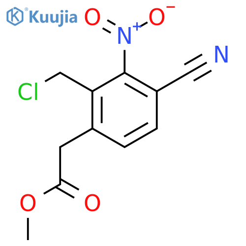 Methyl 2-chloromethyl-4-cyano-3-nitrophenylacetate structure
