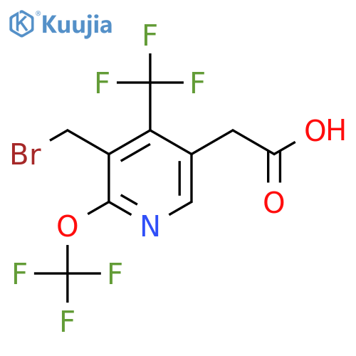 3-(Bromomethyl)-2-(trifluoromethoxy)-4-(trifluoromethyl)pyridine-5-acetic acid structure