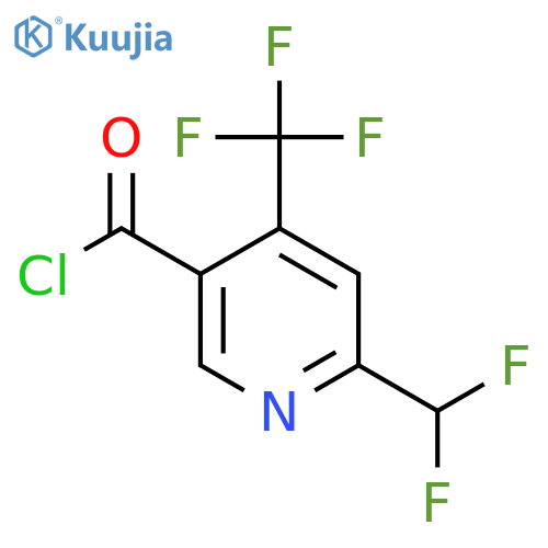 2-(Difluoromethyl)-4-(trifluoromethyl)pyridine-5-carbonyl chloride structure