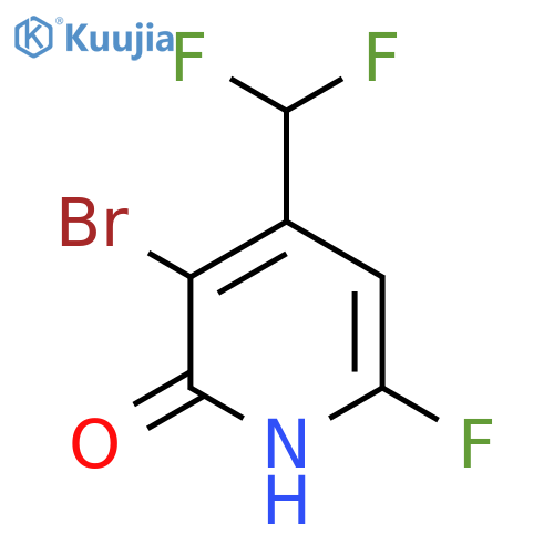 3-Bromo-4-(difluoromethyl)-6-fluoro-2-hydroxypyridine structure